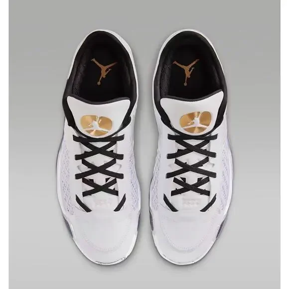 NEW Nike Air Jordan XXXVIII 38 Low White Black Gold FD2326-107 Men’s Size 14